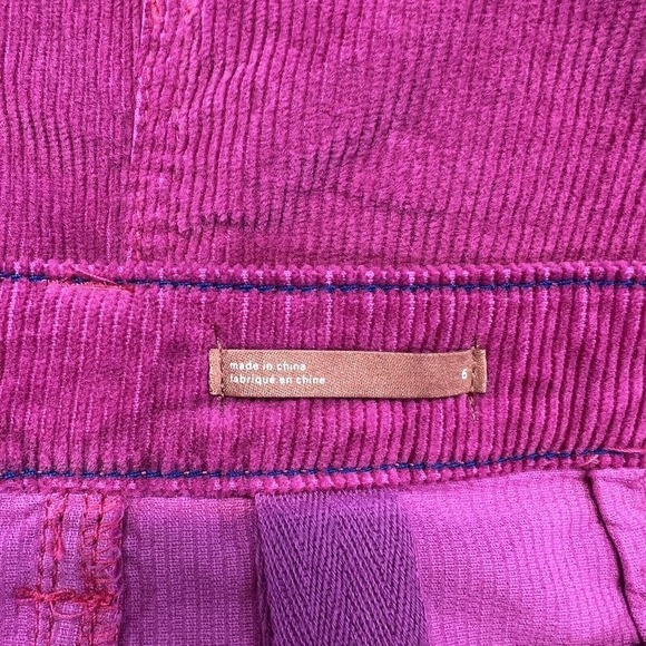 Anthropologie Pilcro Women's‎ Skirt Pink Corduroy A Line Mini Skirt Size 6 - Picture 5 of 7